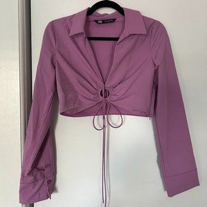 Zara Pink/Purple Crop Top